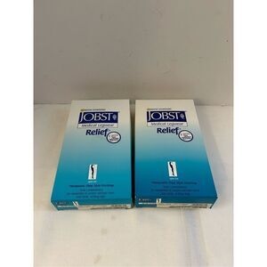 2 Jobst medical beige open toe Therapeutic chap style stockings firm compression